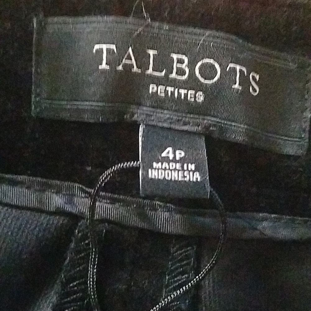Talbots ladies slacks, black sz 4/p - Picture 3 of 6